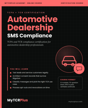 Automotive Dealership SMS Compliance Training Course