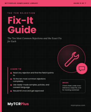 The TCR Rejection Fix-It Guide (PDF Book)
