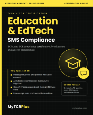 Education & EdTech SMS Compliance Training Course cover