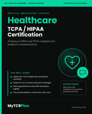 Healthcare TCPA/HIPAA Compliance Certification — Medical Messaging Course cover