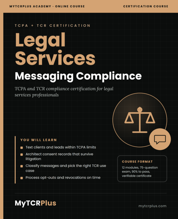 Legal Services Messaging Compliance Training Course course cover
