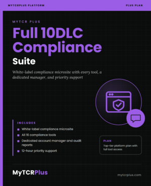 myTCR Plus — Full 10DLC Compliance Suite cover