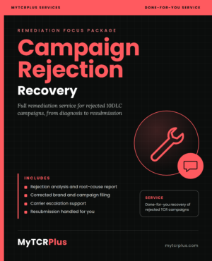 MyTCRPlus Remediation Focus Package — TCR Campaign Rejection Recovery cover