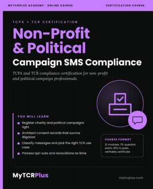Non-Profit & Political Campaign SMS Compliance Training Course cover