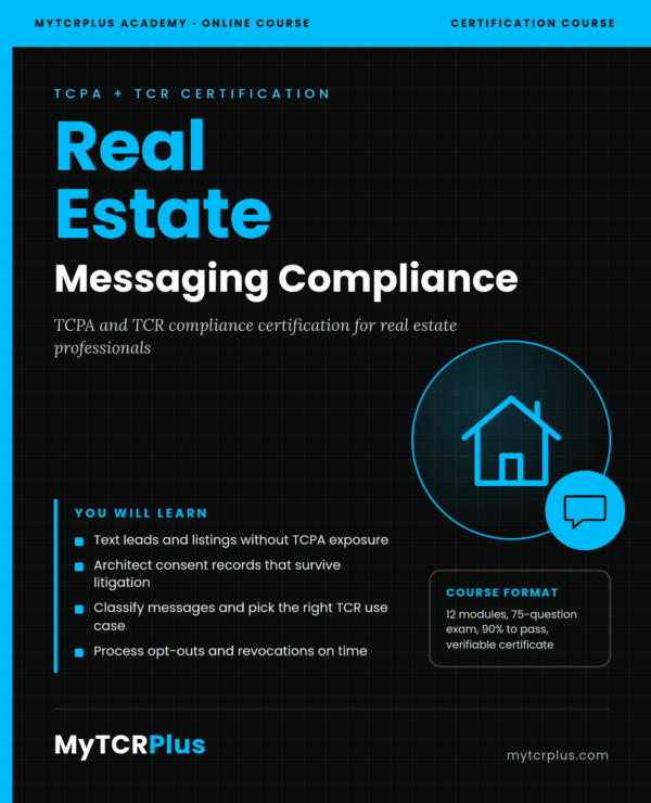 Real Estate Messaging Compliance Training Course course cover