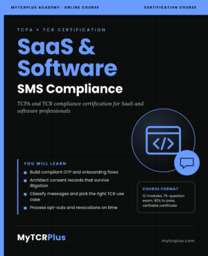 SaaS & Software SMS Compliance Training Course cover