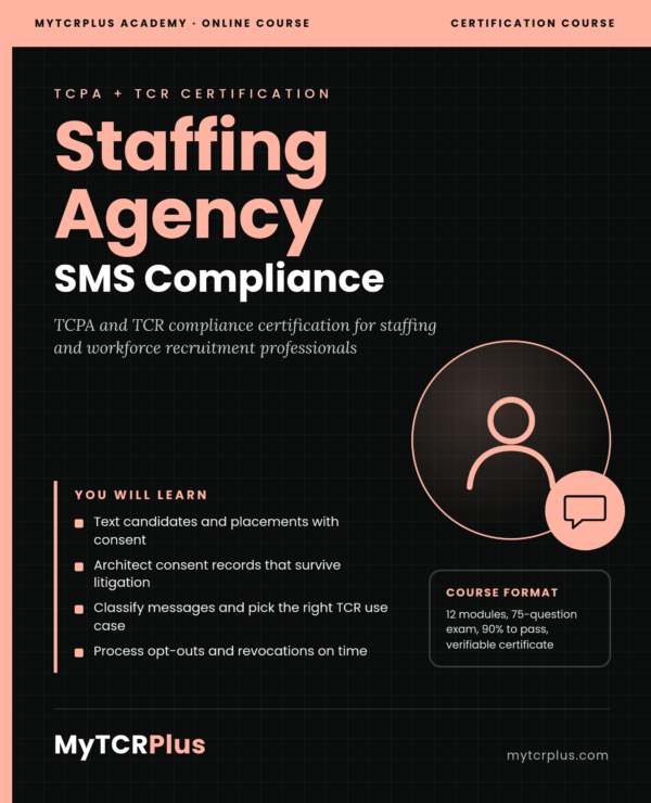 Staffing Agency SMS Compliance Training Course course cover