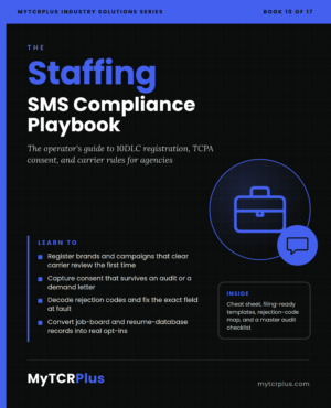 Staffing SMS Compliance Playbook (PDF Book)