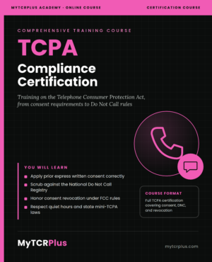 TCPA Compliance Certification — Comprehensive TCPA Training Course cover