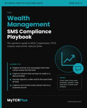 Wealth Management SMS Compliance Playbook (PDF Book)