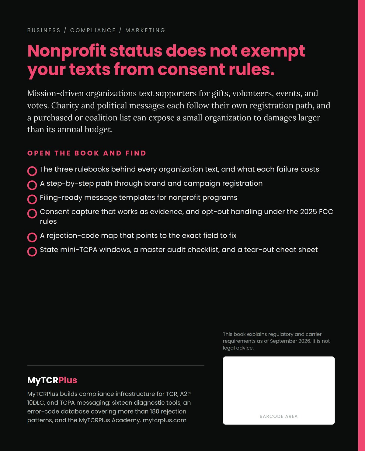 Nonprofit SMS Compliance Playbook back cover