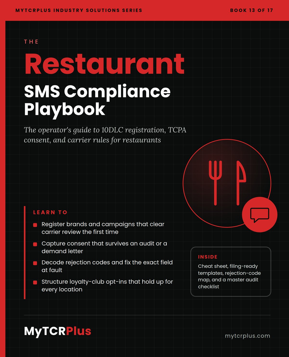 Restaurant SMS Compliance Playbook front cover