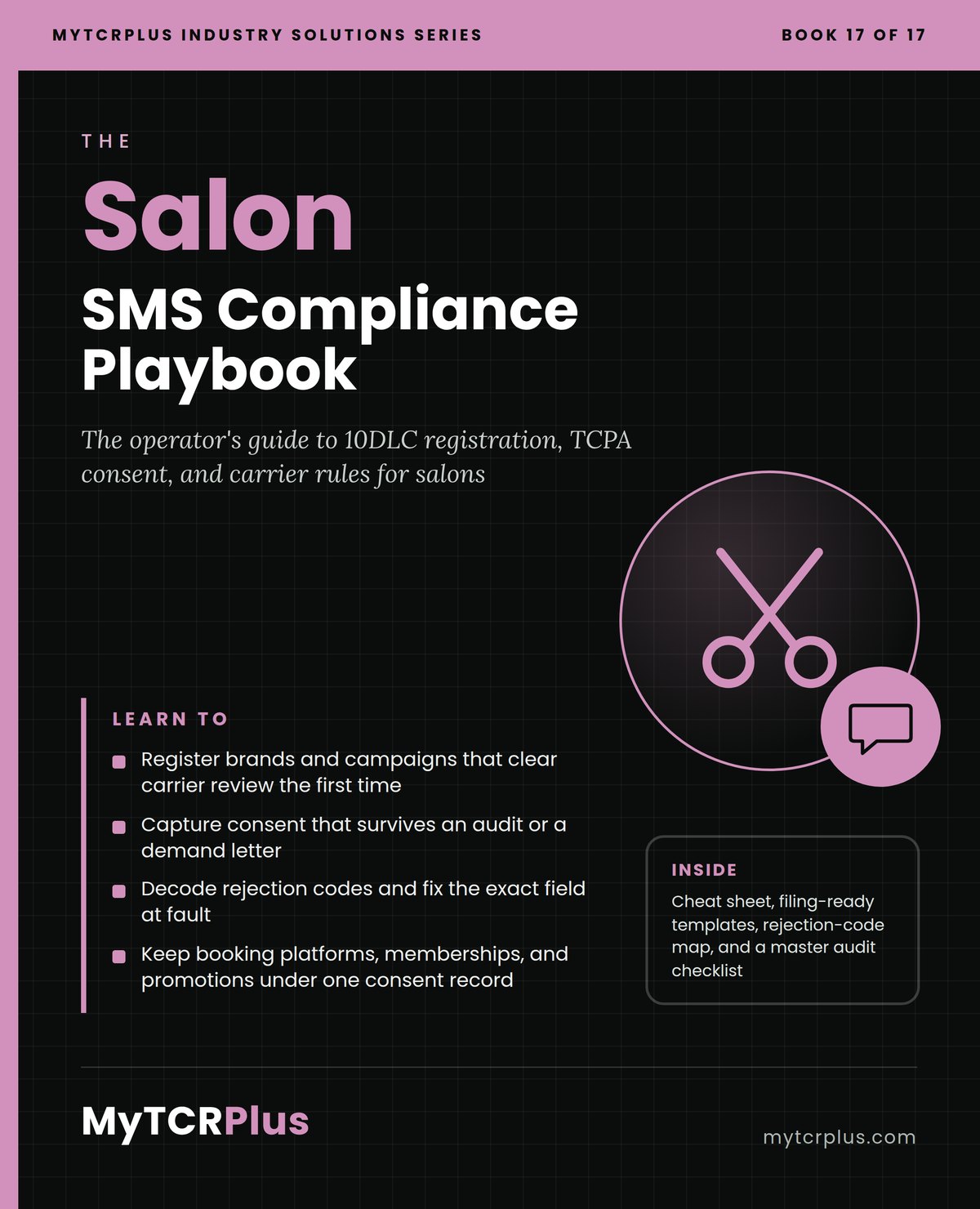 Salon SMS Compliance Playbook front cover