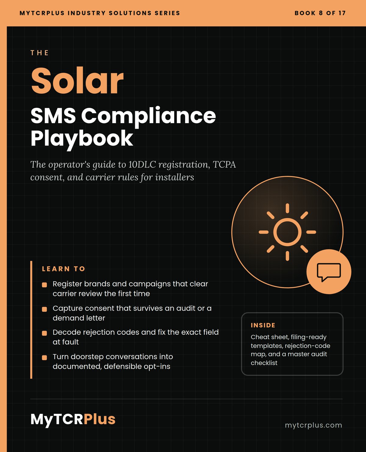 Solar SMS Compliance Playbook front cover