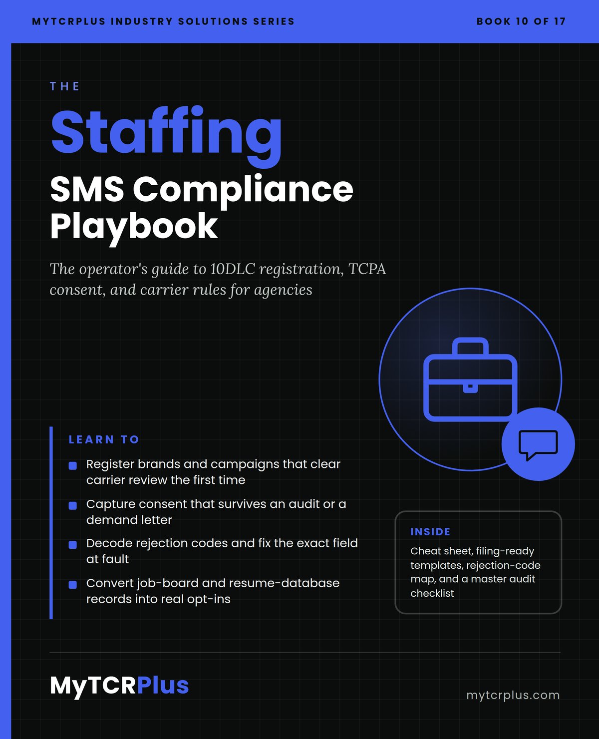 Staffing SMS Compliance Playbook front cover