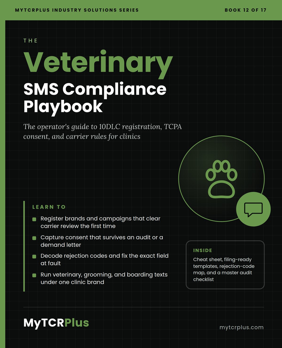 Veterinary SMS Compliance Playbook front cover