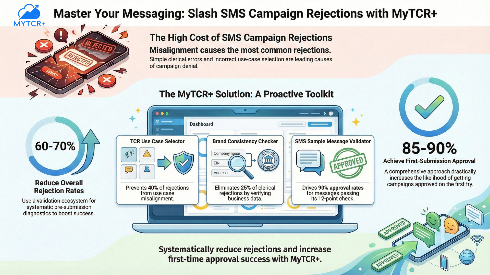 TCR Registration Workflow Streamlining Internal 10DLC Processes infographic no wm Urgent 10DLC Issues