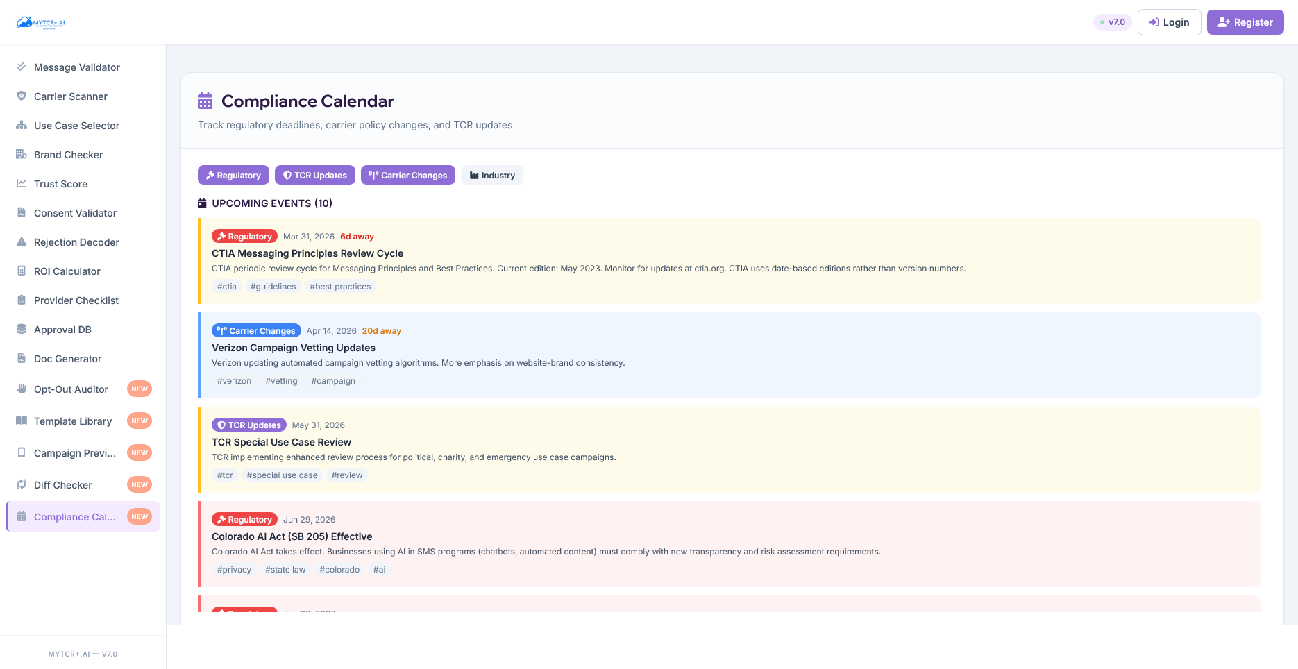 MyTCRPlus Compliance Suite